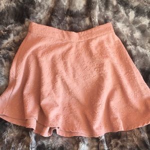 embroidered light pink skirt